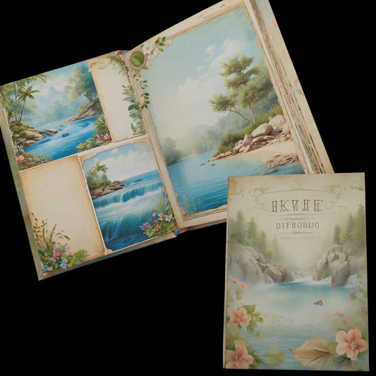 Illustriertes Notizbuch | Motiv Wild Waters  | DIN A5 Hardcover | 160 Seiten