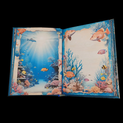 Illustriertes Notizbuch | Motiv Underwater World | DIN A5 Hardcover | 160 Seiten