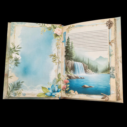 Illustriertes Notizbuch | Motiv Wild Waters  | DIN A5 Hardcover | 160 Seiten
