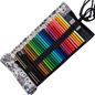 Federmäppchen | Katzen-Design | Canvas | 48 Stiftplätze | Einrollbar