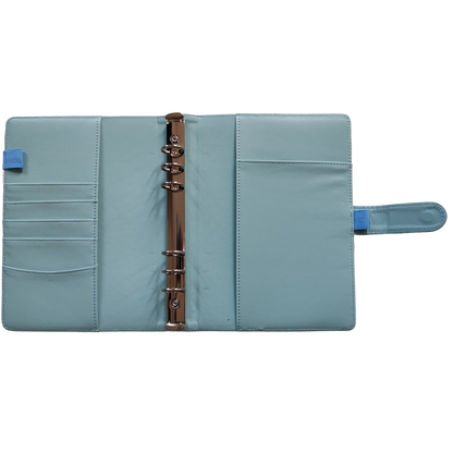 Ringbuch | Ringordner Mint-Blau | 6-Ring-Mechanik | DIN A5 | Magnetverschluss
