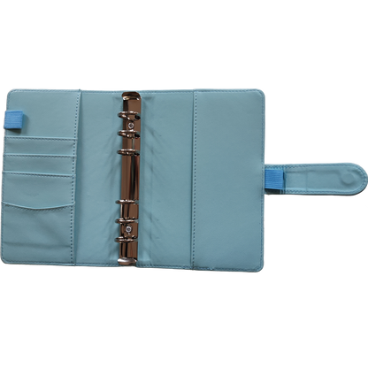 Personal Size / DIN A6 Ringbuch | Ringbinder Mint-Blau | 6-Ring-Mechanik