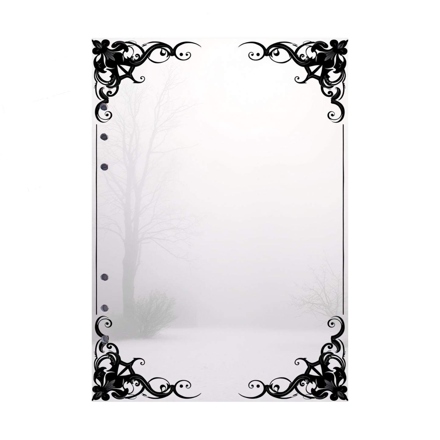 DIN A5 Ringbucheinlagen 6-fach Lochung mit Motiv | Bild Mystic Fog 50