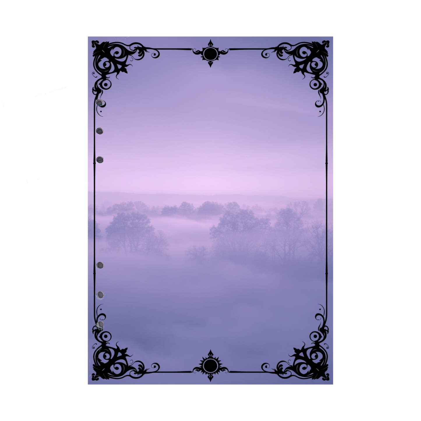 DIN A5 Ringbucheinlagen 6-fach Lochung mit Motiv | Bild Mystic Fog 55