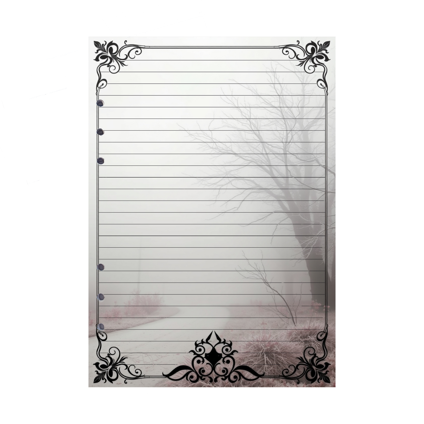 DIN A5 Ringbucheinlagen 6-fach Lochung mit Motiv | Bild Mystic Fog 58