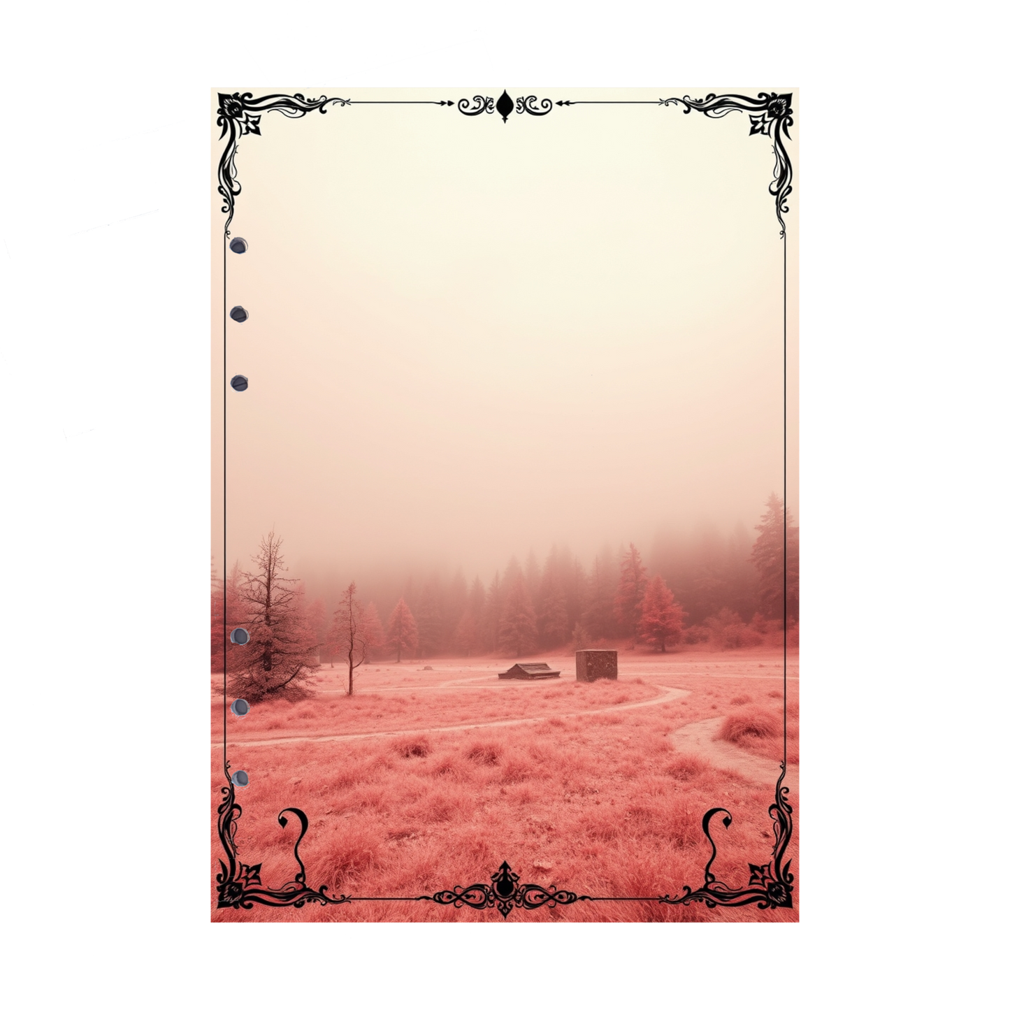 DIN A5 Ringbucheinlagen 6-fach Lochung mit Motiv | Bild Mystic Fog 62