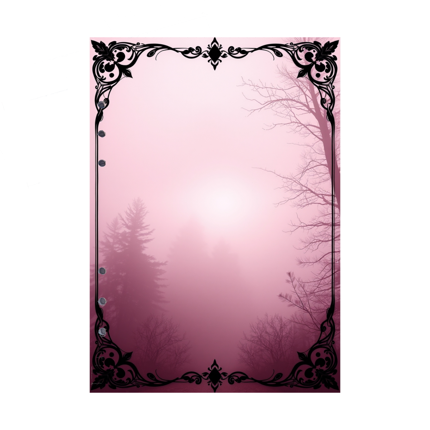 DIN A5 Ringbucheinlagen 6-fach Lochung mit Motiv | Bild Mystic Fog 64