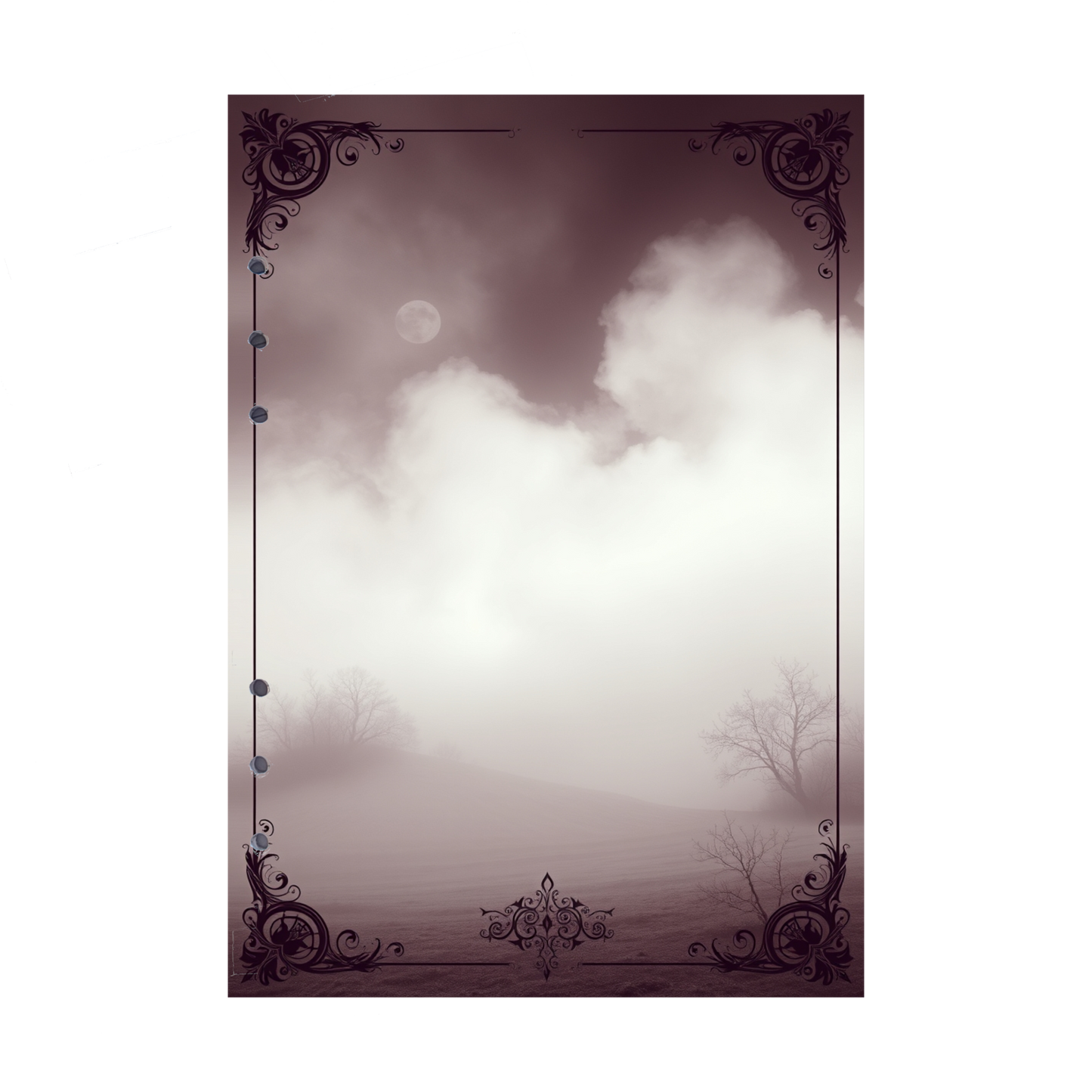 DIN A5 Ringbucheinlagen 6-fach Lochung mit Motiv | Bild Mystic Fog 65