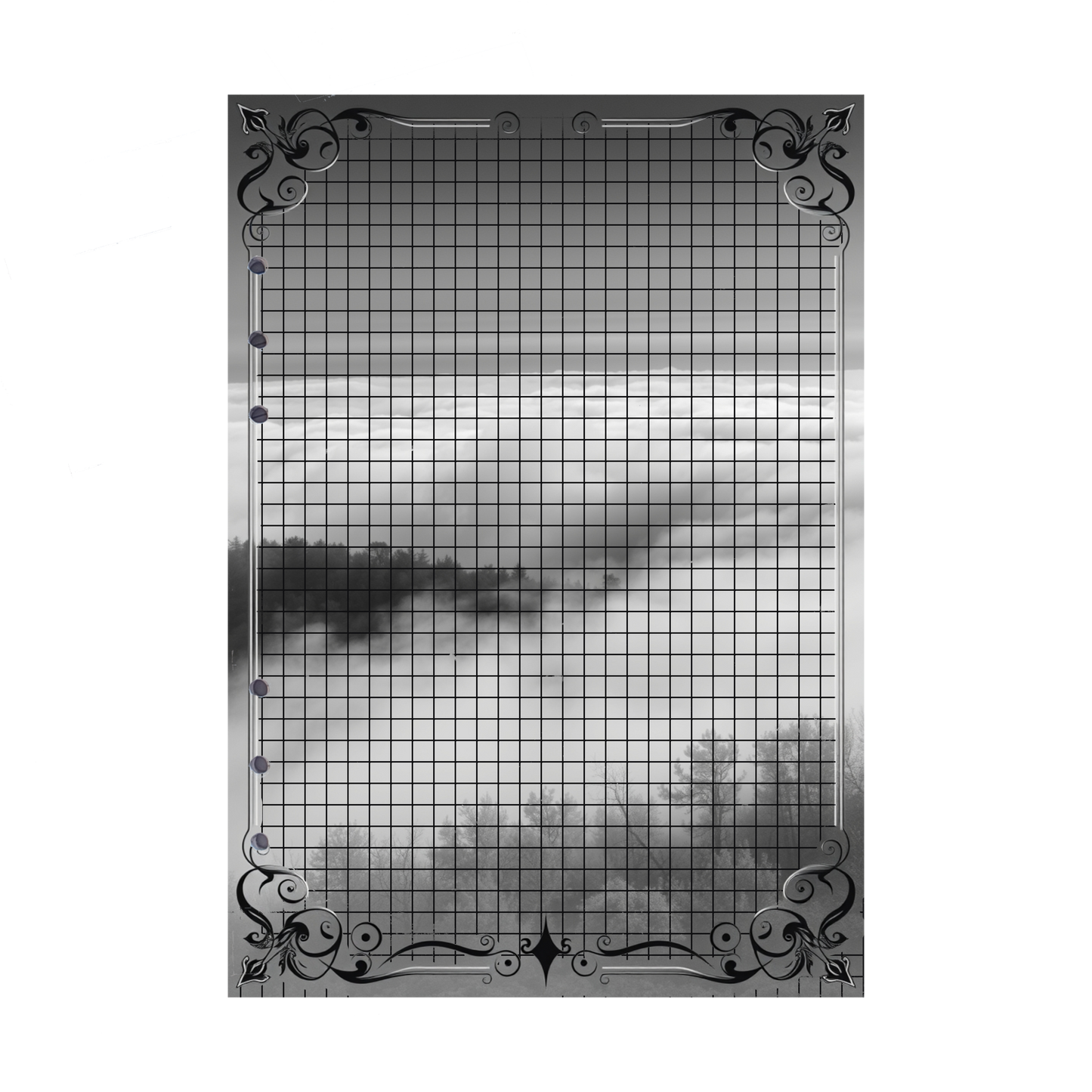 DIN A5 Ringbucheinlagen 6-fach Lochung mit Motiv | Bild Mystic Fog 66
