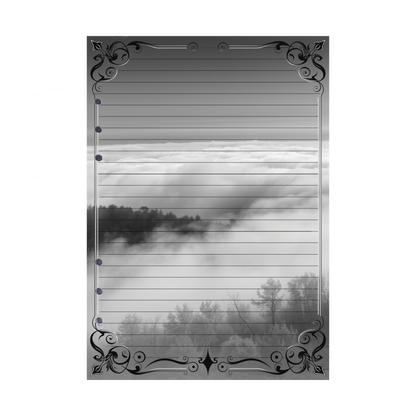 DIN A5 Ringbucheinlagen 6-fach Lochung mit Motiv | Bild Mystic Fog 66