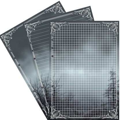 DIN A5 Ringbucheinlagen 6-fach Lochung mit Motiv | Bild Mystic Fog 71