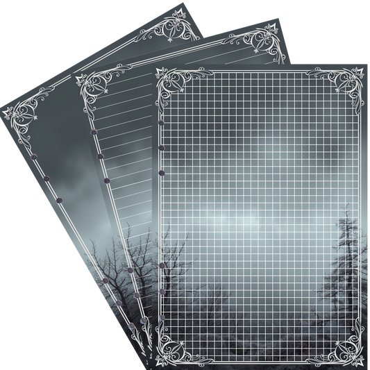 DIN A5 Ringbucheinlagen 6-fach Lochung mit Motiv | Bild Mystic Fog 71