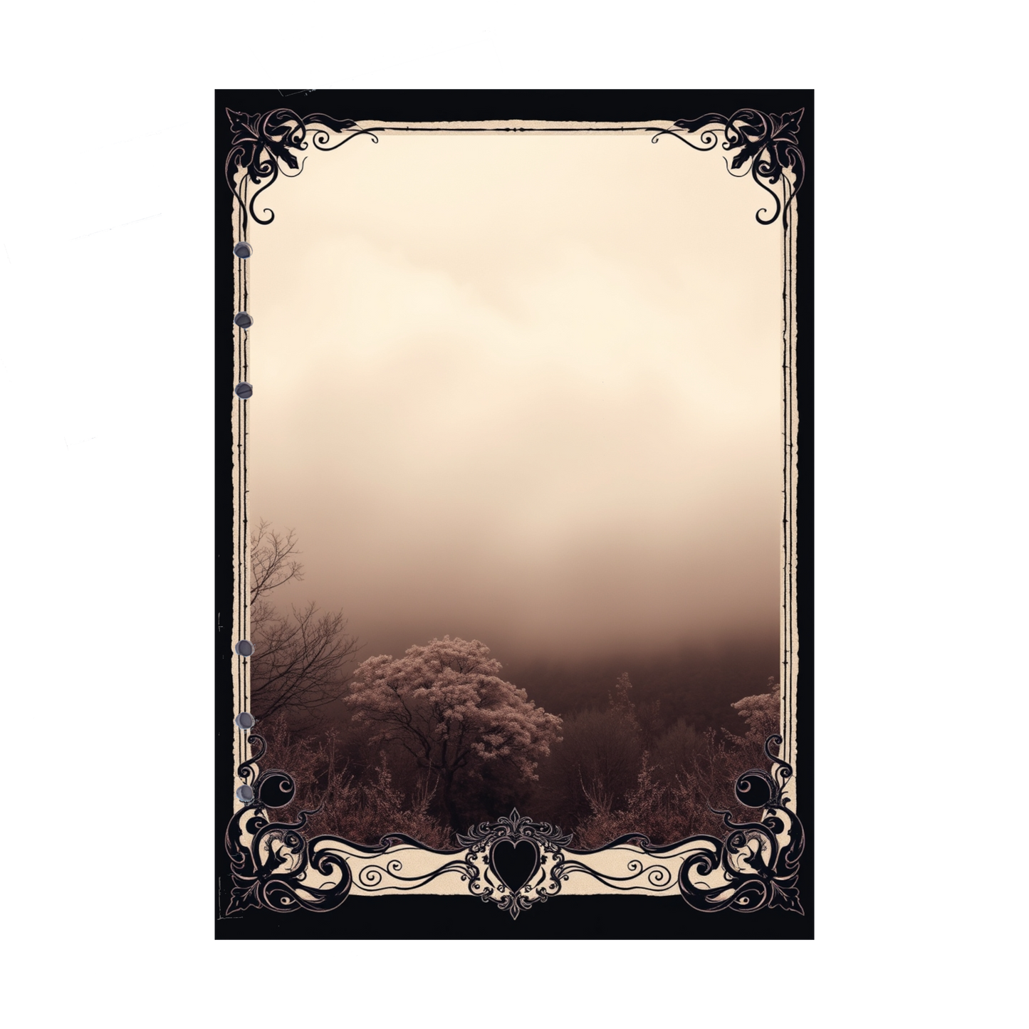 DIN A5 Ringbucheinlagen 6-fach Lochung mit Motiv | Bild Mystic Fog 75