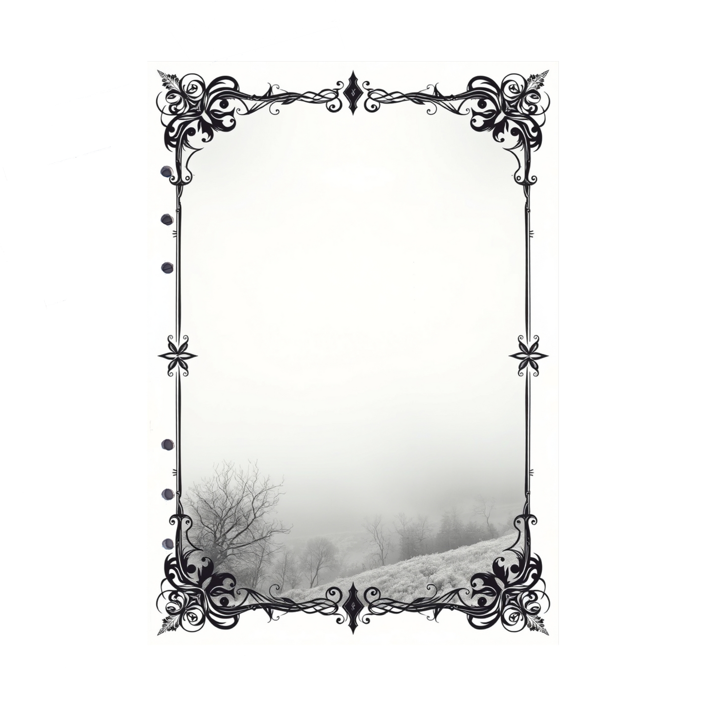 DIN A5 Ringbucheinlagen 6-fach Lochung mit Motiv | Bild Mystic Fog 76