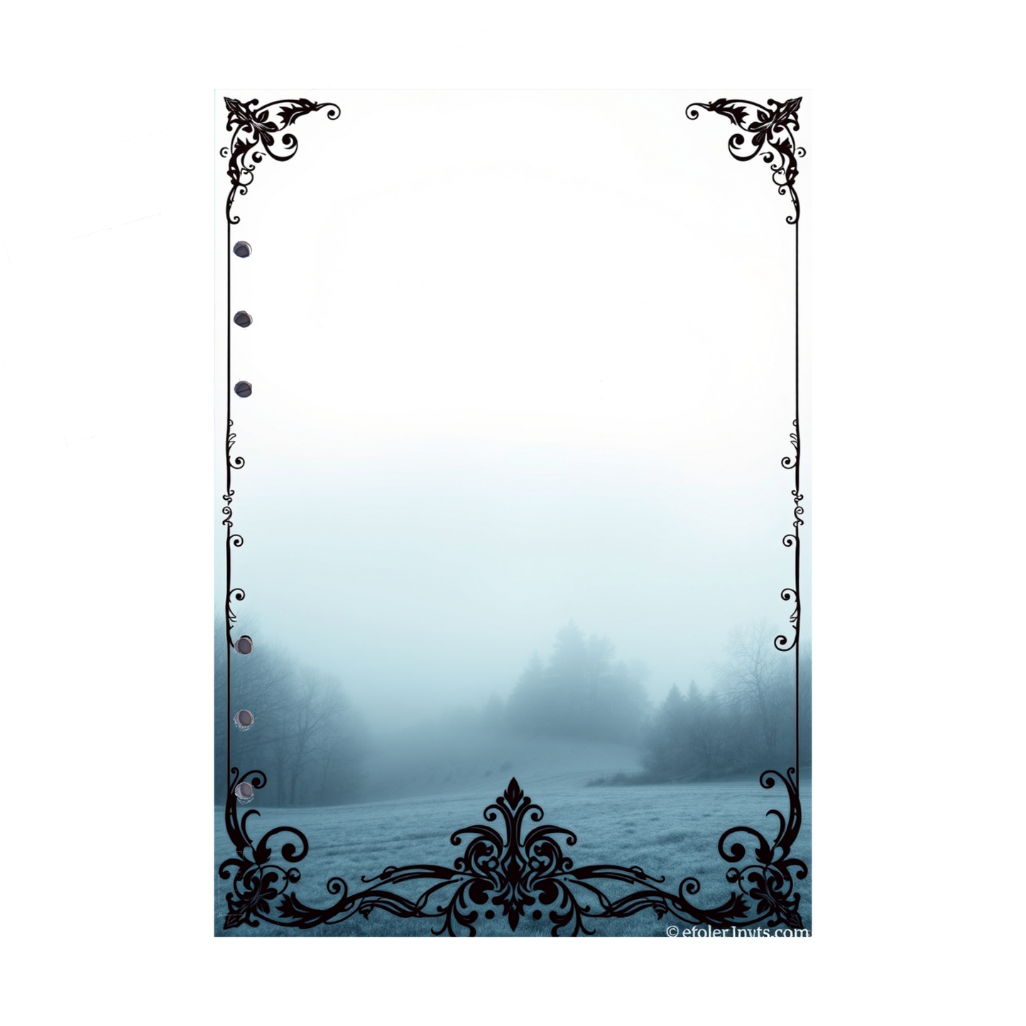 DIN A5 Ringbucheinlagen 6-fach Lochung mit Motiv | Bild Mystic Fog 77