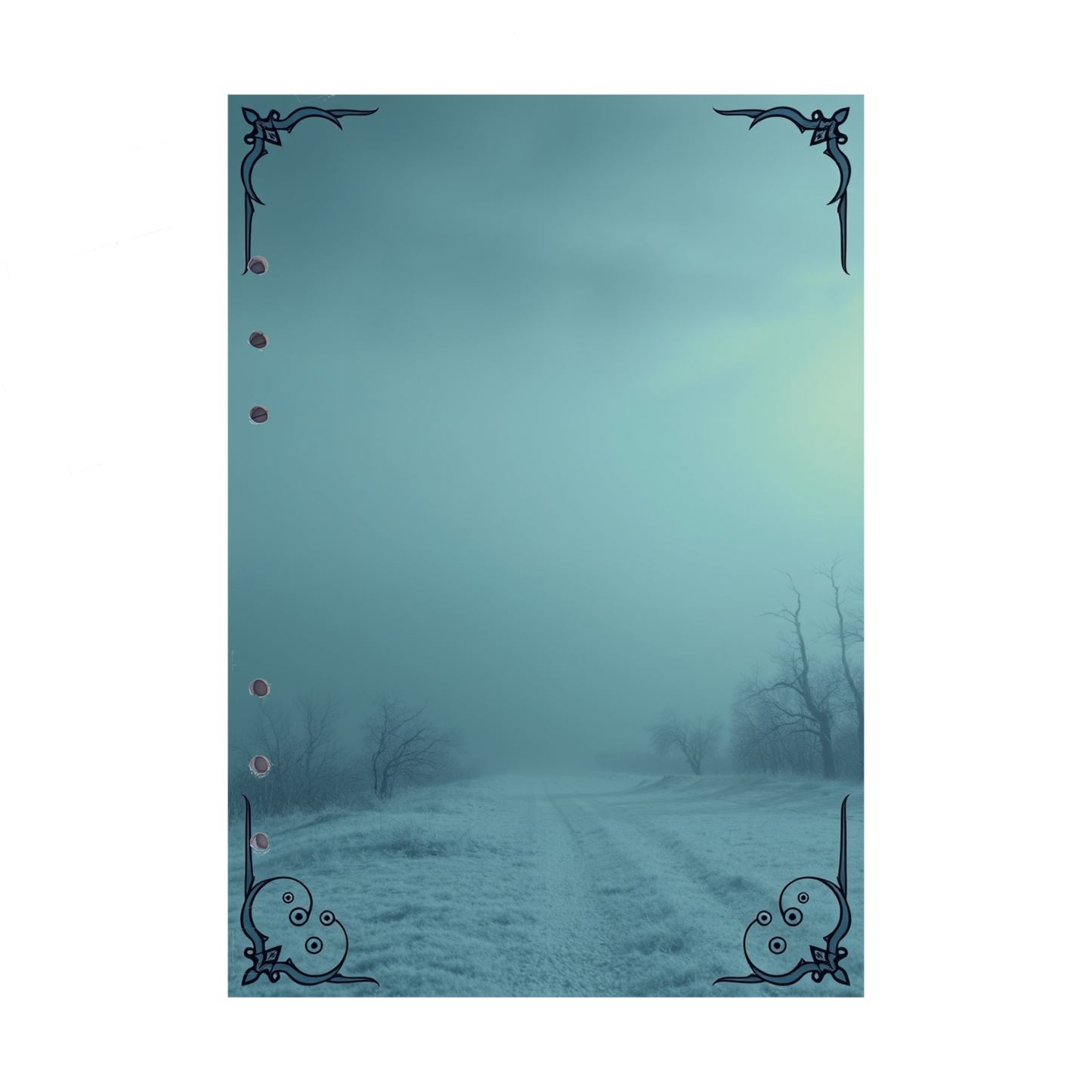 DIN A5 Ringbucheinlagen 6-fach Lochung mit Motiv | Bild Mystic Fog 79