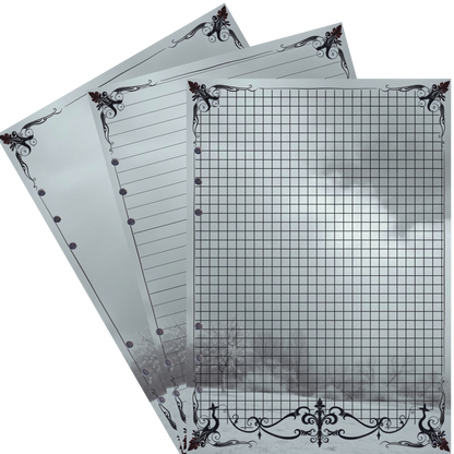 DIN A5 Ringbucheinlagen 6-fach Lochung mit Motiv | Bild Mystic Fog 90