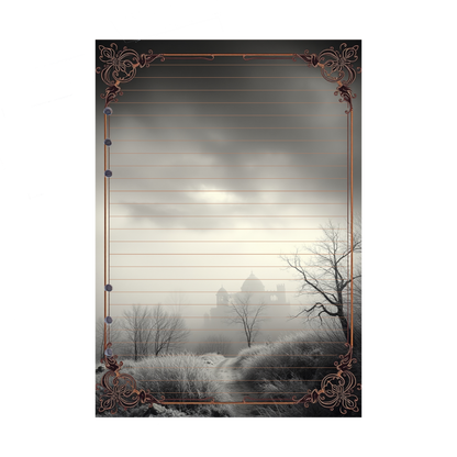 DIN A5 Ringbucheinlagen 6-fach Lochung mit Motiv | Bild Mystic Fog 97