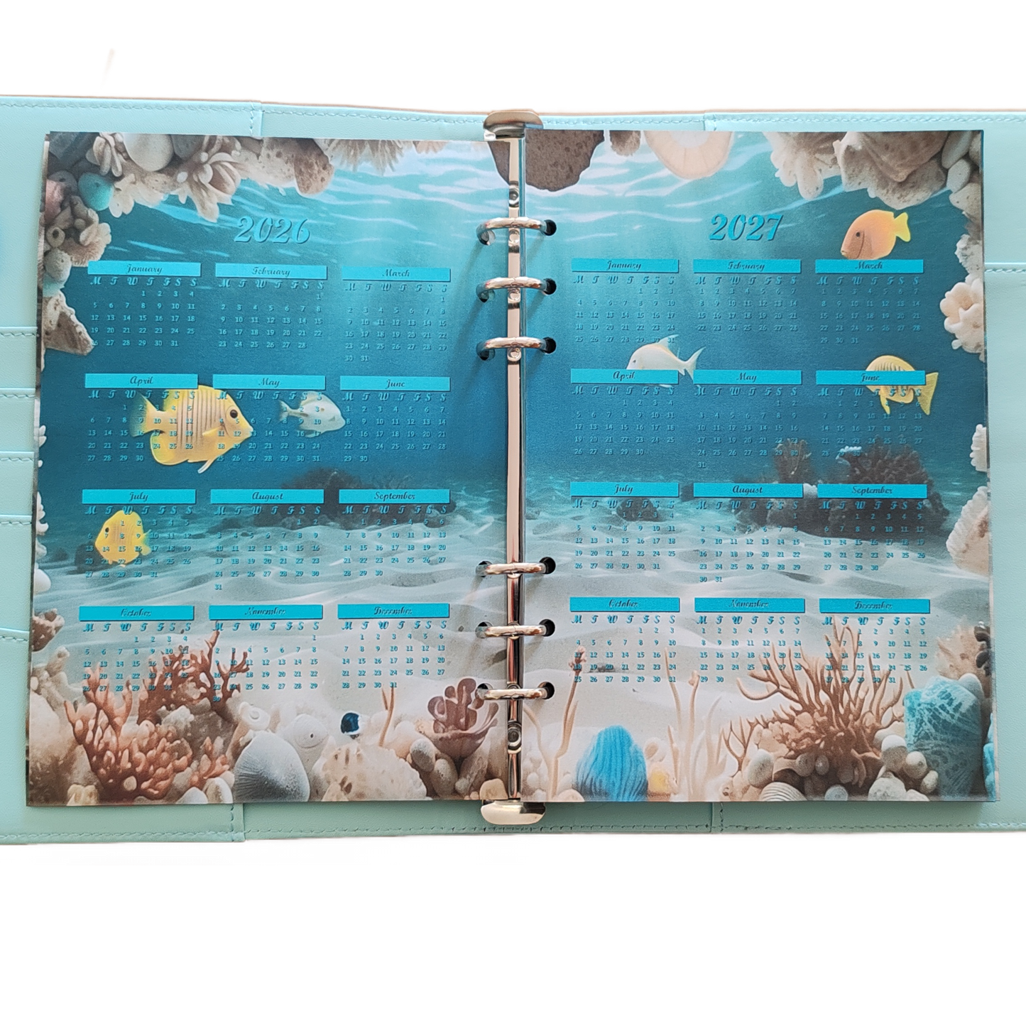 DIN A5 Ringbuchkalender 2026: Sunkissed Sea – Ihr Strahlender Begleiter durch Wundervolle Unterwasserwelten