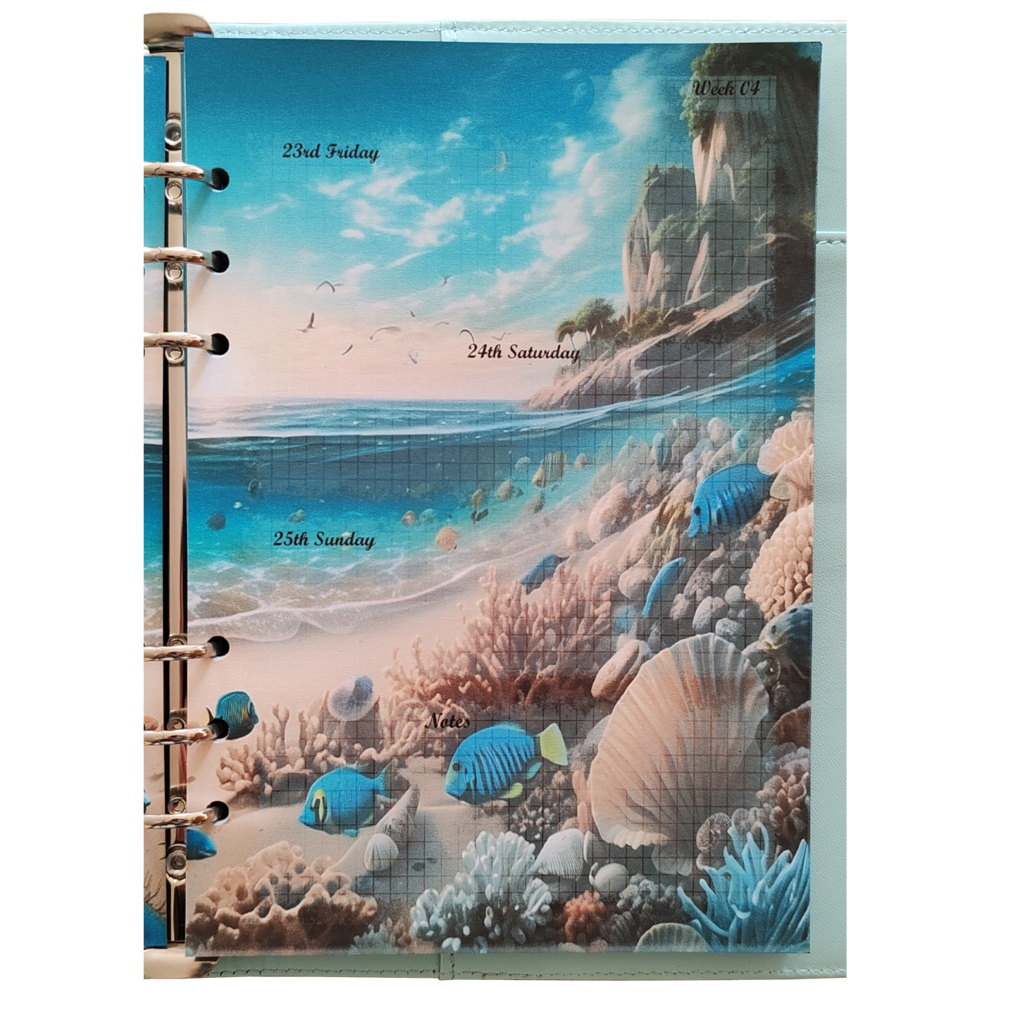 DIN A5 Ringbuchkalender 2026: Sunkissed Sea – Ihr Strahlender Begleiter durch Wundervolle Unterwasserwelten