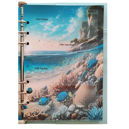 DIN A5 Ringbuchkalender 2026: Sunkissed Sea – Ihr Strahlender Begleiter durch Wundervolle Unterwasserwelten