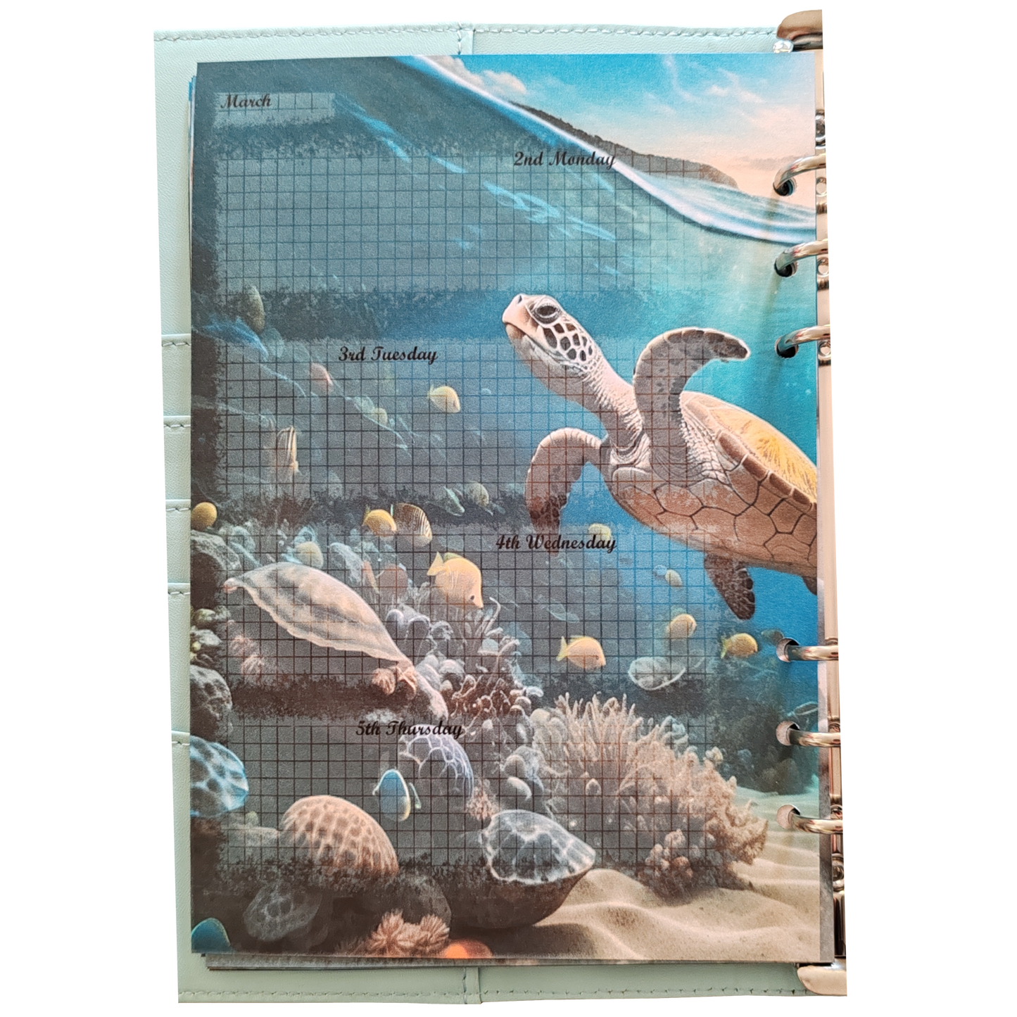 DIN A5 Ringbuchkalender 2026: Sunkissed Sea – Ihr Strahlender Begleiter durch Wundervolle Unterwasserwelten