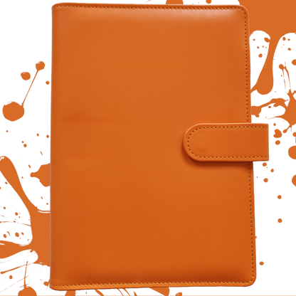 Personal Size / DIN A6 Ringbuch | Ringbinder Orange | 6-Ring-Mechanik
