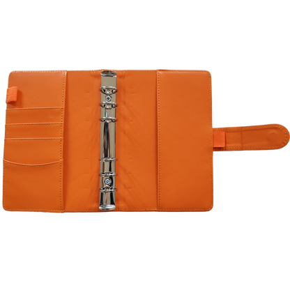 Personal Size / DIN A6 Ringbuch | Ringbinder Orange | 6-Ring-Mechanik