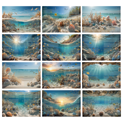 DIN A5 Ringbuchkalender 2026: Sunkissed Sea – Ihr Strahlender Begleiter durch Wundervolle Unterwasserwelten