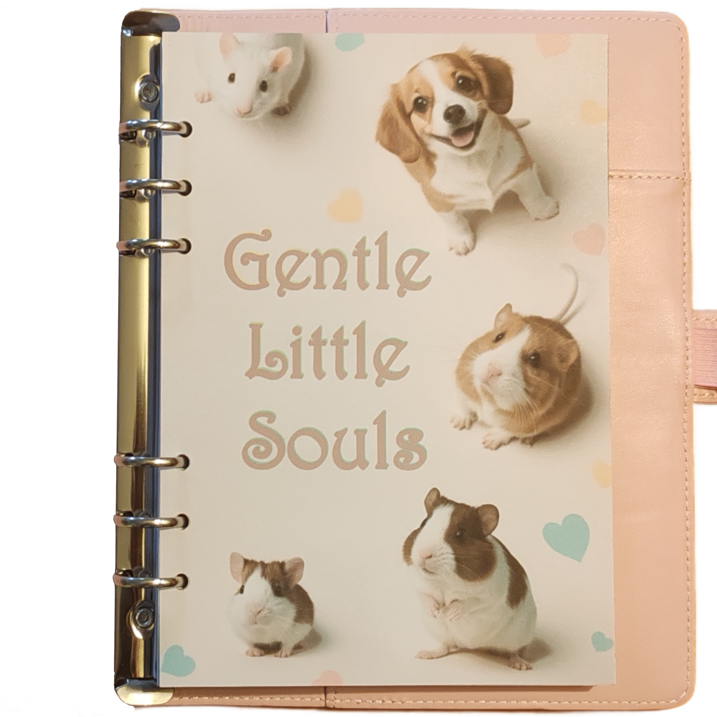 DIN A6 Ringbuchkalender 2026:  Gentle Little Souls –  voller Herzmomenten mit flauschigen kleinen Begleitern