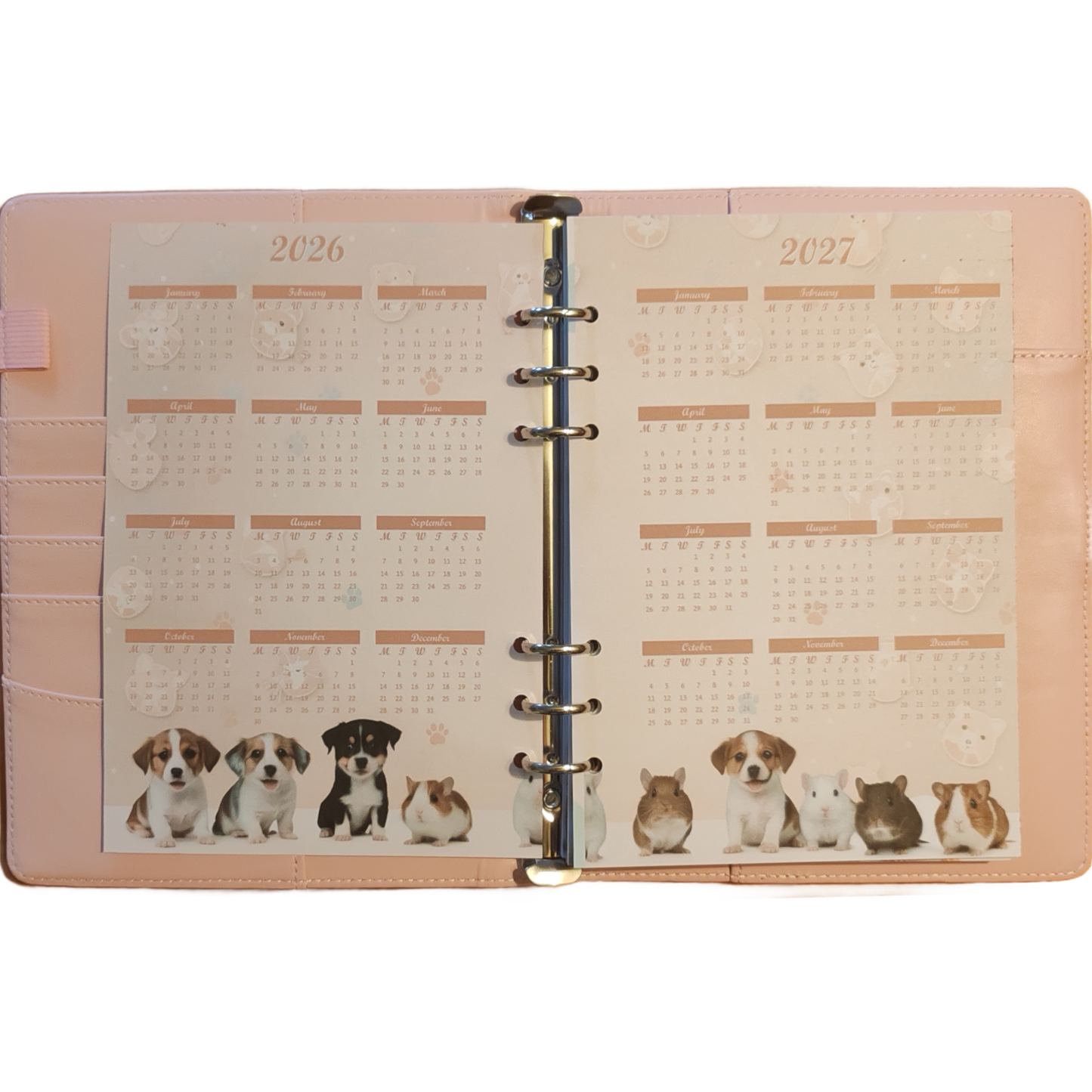 DIN A6 Ringbuchkalender 2026:  Gentle Little Souls –  voller Herzmomenten mit flauschigen kleinen Begleitern