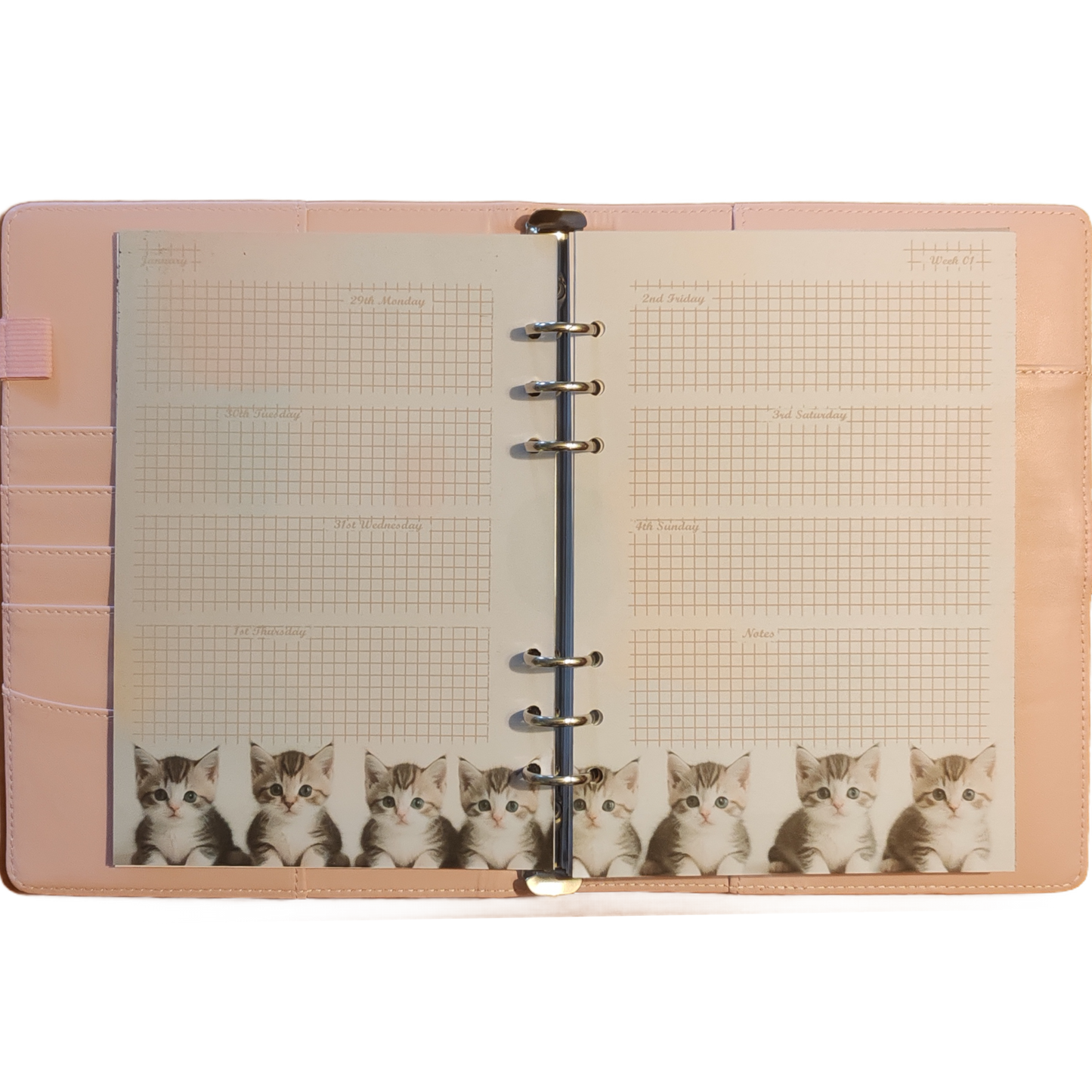 DIN A6 Ringbuchkalender 2026:  Gentle Little Souls –  voller Herzmomenten mit flauschigen kleinen Begleitern