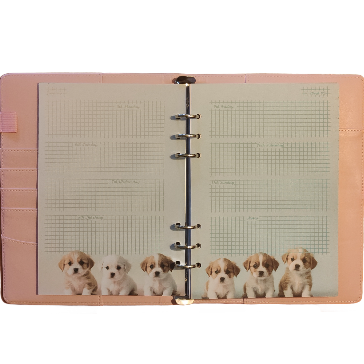 DIN A6 Ringbuchkalender 2026:  Gentle Little Souls –  voller Herzmomenten mit flauschigen kleinen Begleitern