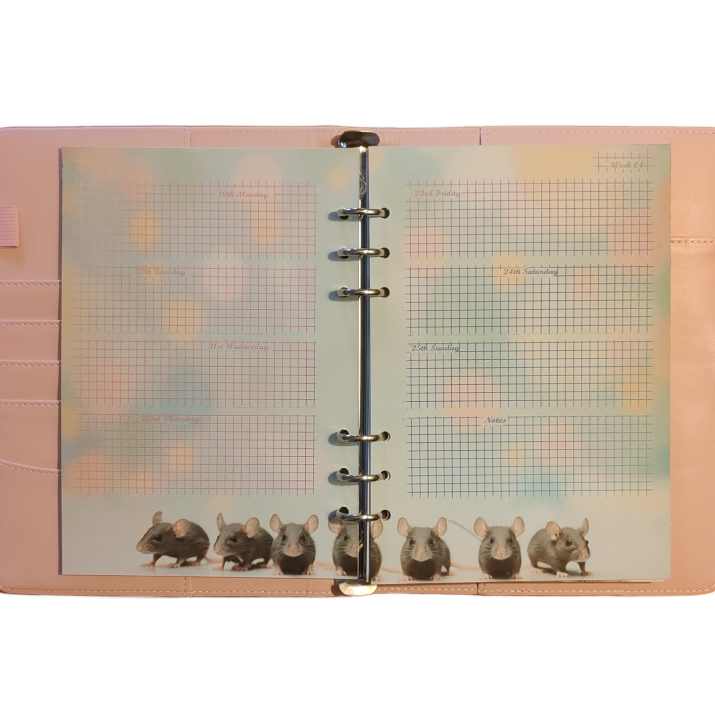 DIN A6 Ringbuchkalender 2026:  Gentle Little Souls –  voller Herzmomenten mit flauschigen kleinen Begleitern