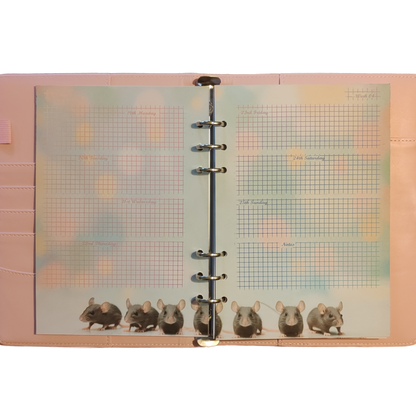 DIN A6 Ringbuchkalender 2026:  Gentle Little Souls –  voller Herzmomenten mit flauschigen kleinen Begleitern