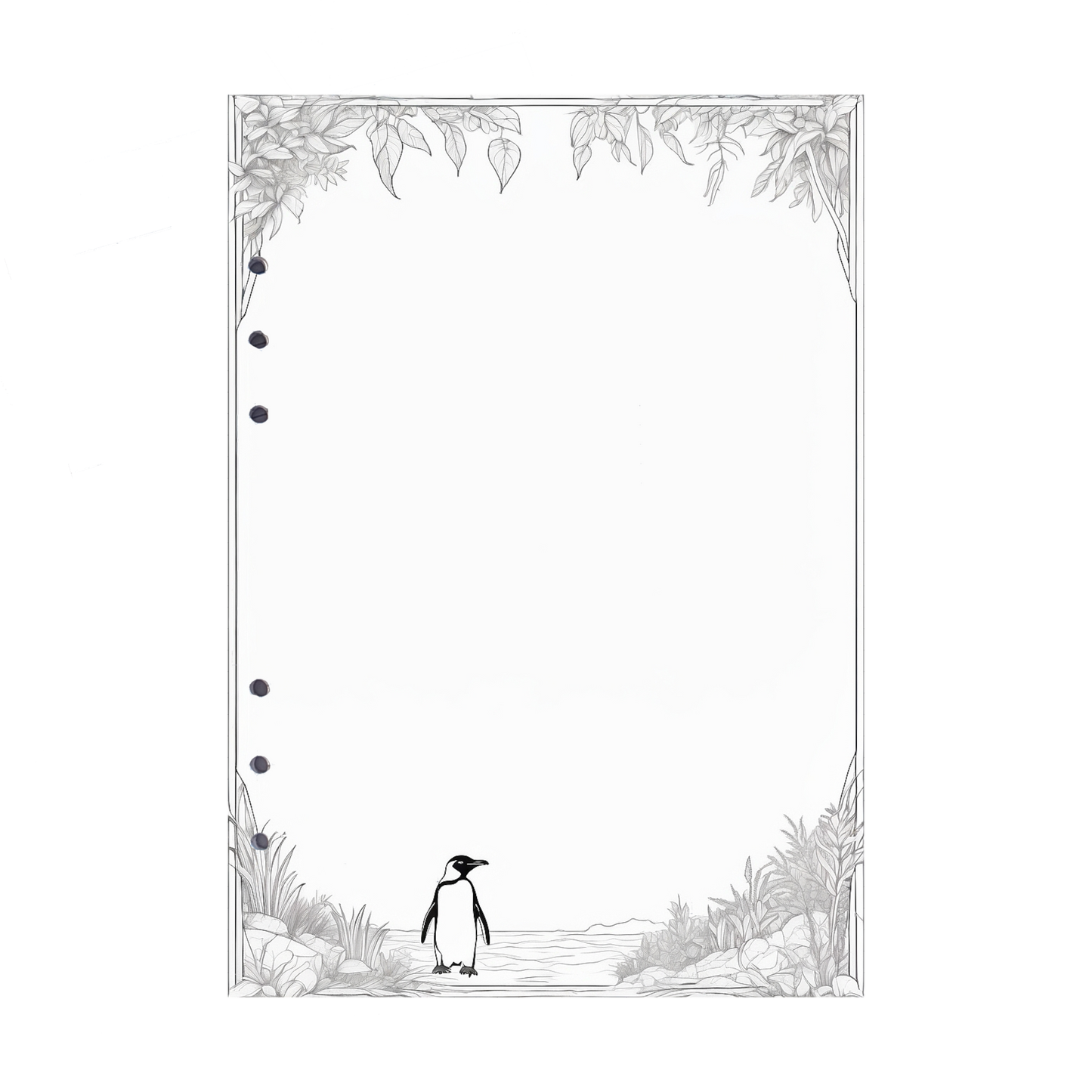 DIN A5 Ringbucheinlagen 6-fach Lochung mit Motiv | Bild Pinguin 2