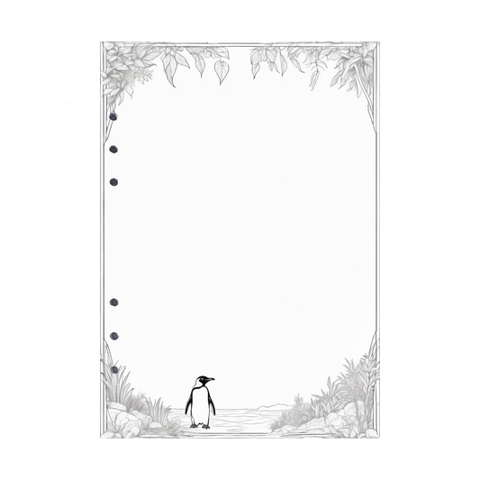 DIN A5 Ringbucheinlagen 6-fach Lochung mit Motiv | Bild Pinguin 2
