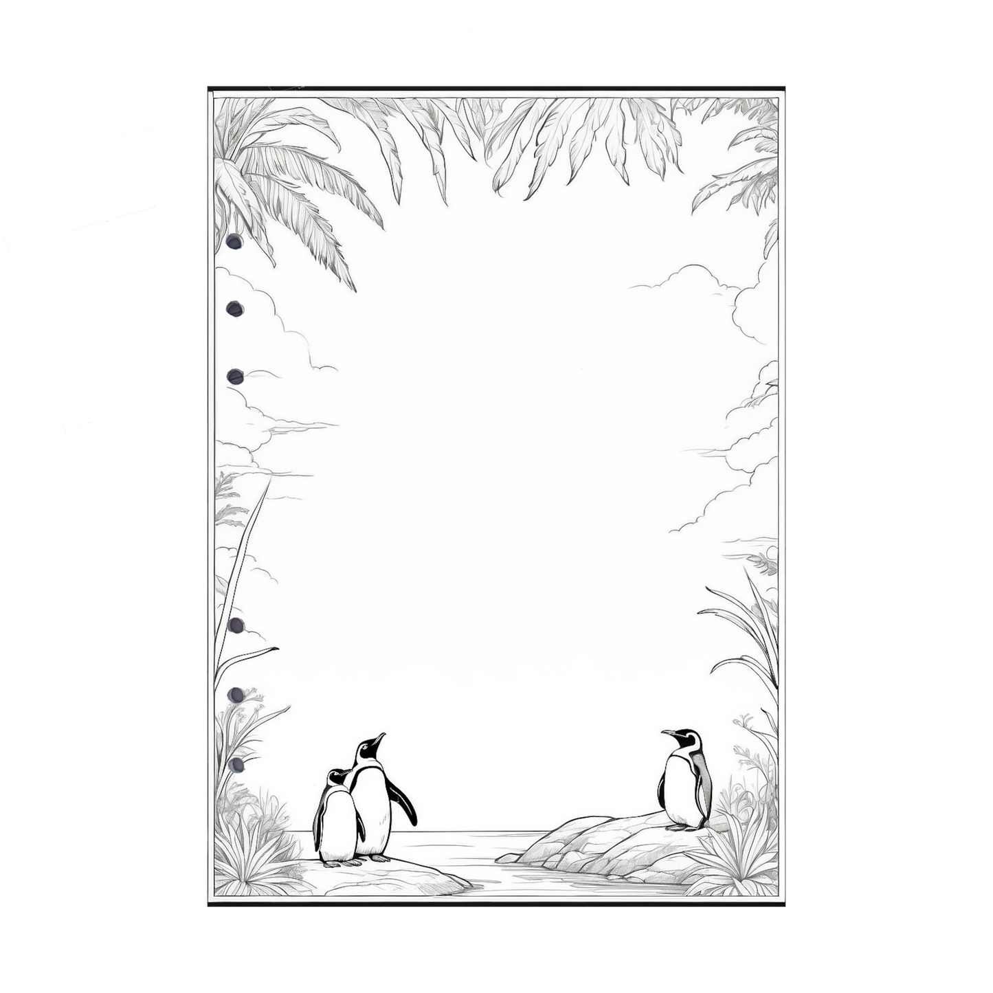 DIN A5 Ringbucheinlagen 6-fach Lochung mit Motiv | Bild Pinguin 4