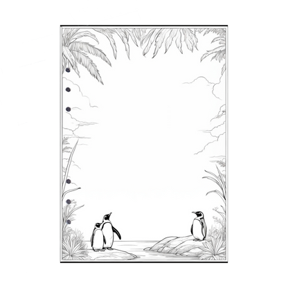 DIN A5 Ringbucheinlagen 6-fach Lochung mit Motiv | Bild Pinguin 4
