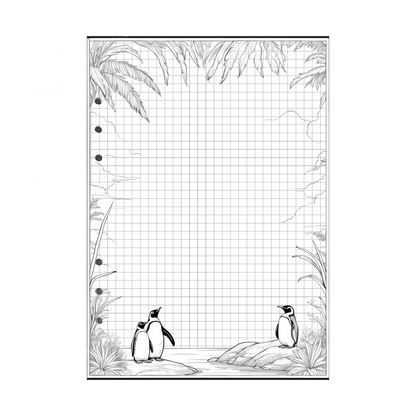 DIN A5 Ringbucheinlagen 6-fach Lochung mit Motiv | Bild Pinguin 4
