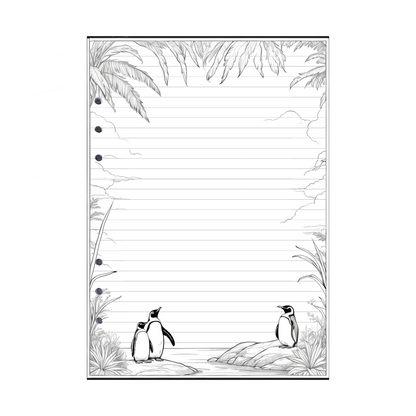DIN A5 Ringbucheinlagen 6-fach Lochung mit Motiv | Bild Pinguin 4