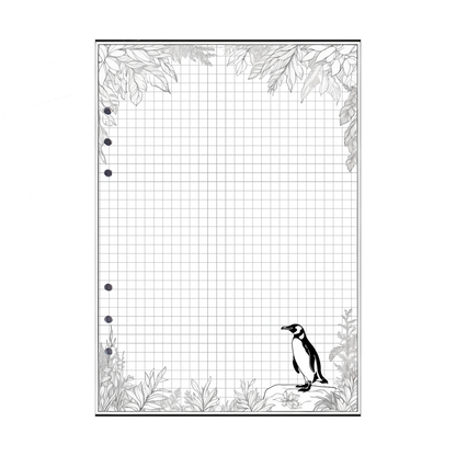 DIN A5 Ringbucheinlagen 6-fach Lochung mit Motiv | Bild Pinguin 5
