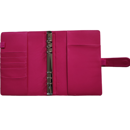 Ringbuch | Ringordner Pink | 6-Ring-Mechanik | DIN A5 | Magnetverschluss