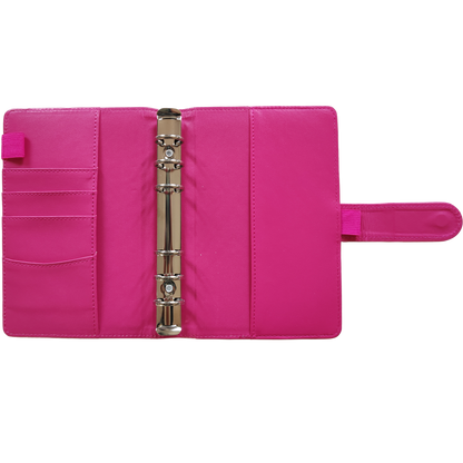 Personal Size / DIN A6 Ringbuch | Ringbinder Pink | 6-Ring-Mechanik