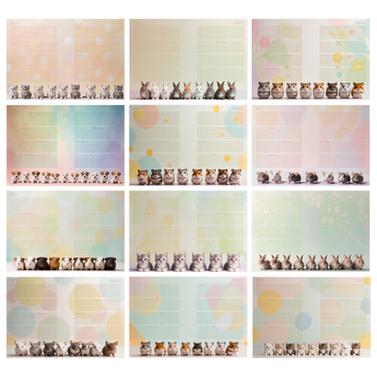 DIN A6 Ringbuchkalender 2026:  Gentle Little Souls –  voller Herzmomenten mit flauschigen kleinen Begleitern