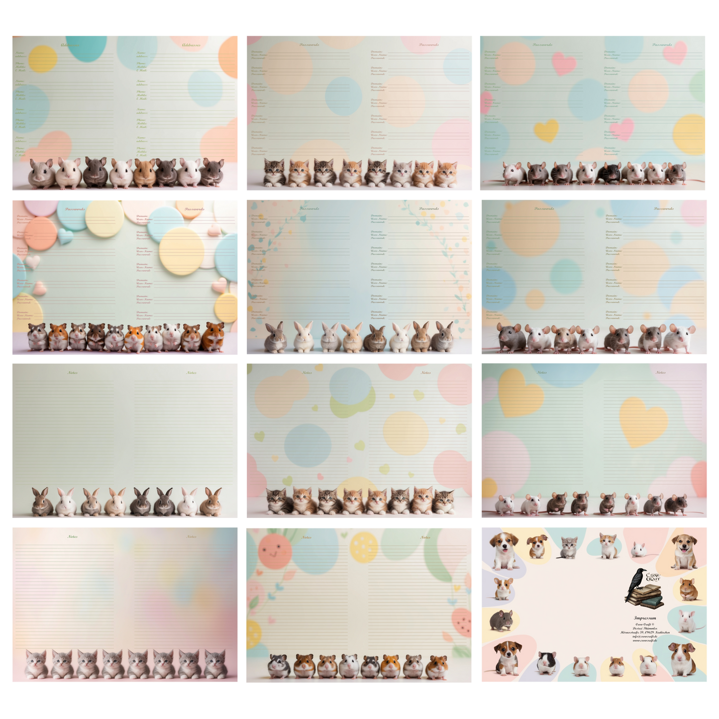 DIN A6 Ringbuchkalender 2026:  Gentle Little Souls –  voller Herzmomenten mit flauschigen kleinen Begleitern