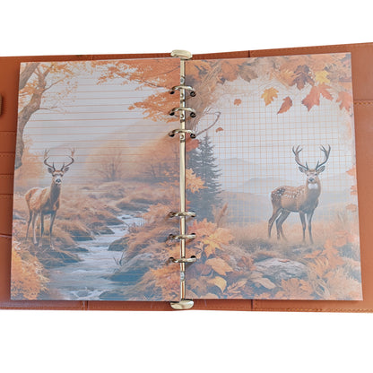 Autumn Breeze Ringbucheinlagen | Motiv-Inlays Reh | 50 Seiten | DIN A5/A6