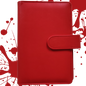 Personal Size / DIN A6 Ringbuch | Ringbinder Rot | 6-Ring-Mechanik