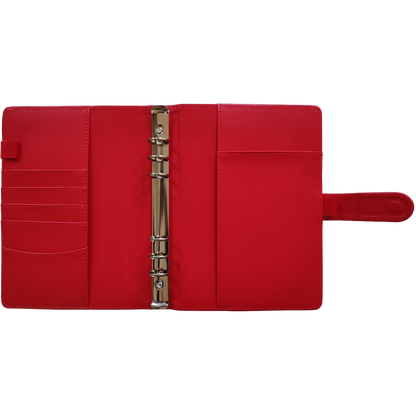 Ringbuch | Ringordner Rot | 6-Ring-Mechanik | DIN A5 | Magnetverschluss