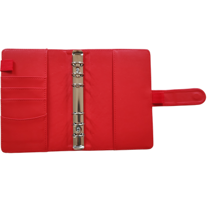 Personal Size / DIN A6 Ringbuch | Ringbinder Rot | 6-Ring-Mechanik